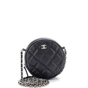 Chanel Round Clutch With Chain Quilted #254464C28B